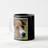 Tasse 2 Couleurs Jack Russell Terrier Boug personnalisable (Devant gauche)