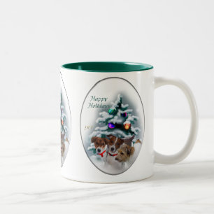 Tasse 2 Couleurs Jack Russell Terrier Cadeaux de Noël