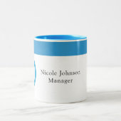 Tasse 2 Couleurs Jackson Hewitt Blue Monogram (Centre)