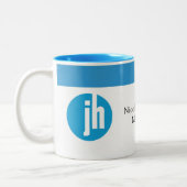 Tasse 2 Couleurs Jackson Hewitt Blue Monogram (Gauche)