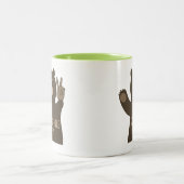 Tasse 2 Couleurs Jackson Hole Wyoming Peace Bear (Centre)