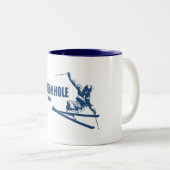 Tasse 2 Couleurs Jackson Hole Wyoming Skier (Devant droit)