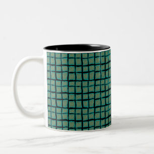 Tasse 2 Couleurs Jade et Turquoise avec or