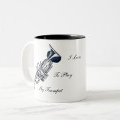 Tasse 2 Couleurs J'adore jouer ma trompette (Devant gauche)