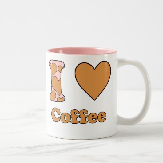 Tasse 2 Couleurs J'adore le café (Droit)