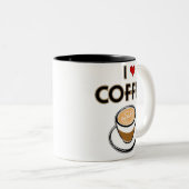 Tasse 2 Couleurs J'adore le café (Devant droit)