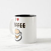 Tasse 2 Couleurs J'adore le café (Devant gauche)