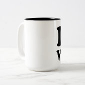TASSE 2 COULEURS J'ADORE LE VINYLE (Devant gauche)