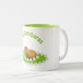 Tasse 2 Couleurs J'adore les capybaras (Devant droit)