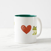 Tasse 2 Couleurs J'adore les grenouilles (Devant droit)