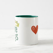 Tasse 2 Couleurs J'adore les grenouilles (Centre)