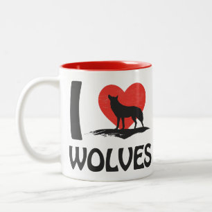 Tasse 2 Couleurs J'adore les loups