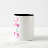 TASSE 2 COULEURS J'ADORE VOUS DESIGN. (Centre)