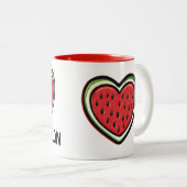 Tasse 2 Couleurs J'adore Watermelon (Devant droit)