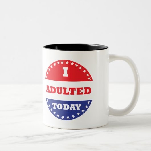 Tasse 2 Couleurs J'Adulte Aujourd'Hui (Droit)