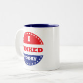 Tasse 2 Couleurs J'Ai Dinqué Aujourd'Hui Pickleball (Devant gauche)