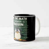 Tasse 2 Couleurs J'ai fait le mathe (Devant droit)