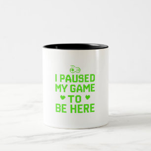 Tasse 2 Couleurs J'Ai Suspendu Mon Jeu Neon Pixel Art