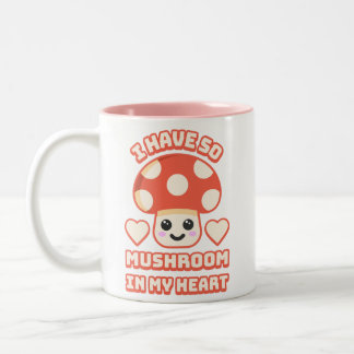 Tasse 2 Couleurs J'ai tellement de champignons dans mon coeur ! Cha