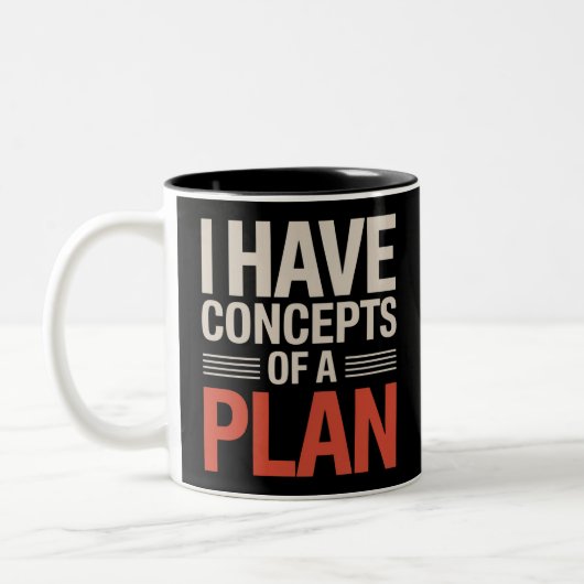 Tasse 2 Couleurs J'ai une conception d'un plan (Gauche)