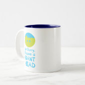 Tasse 2 Couleurs J'ai une tête géante (Devant gauche)