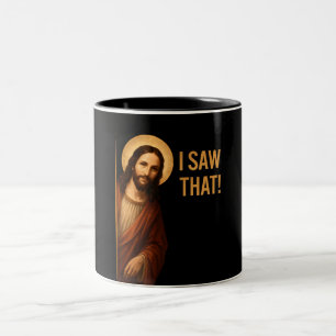 Tasse 2 Couleurs J'Ai Vu Que Jésus Drôle Citation Chrétienne