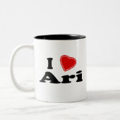 Tasse 2 Couleurs J'aime Ari (Gauche)
