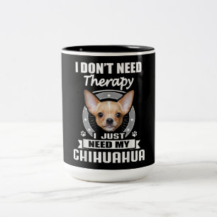 Tasse 2 Couleurs J'aime Chihuahua Chien J'ai besoin de Chihuahua