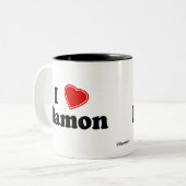 Tasse 2 Couleurs J'aime Damon (Devant gauche)
