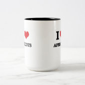 Tasse 2 Couleurs J'aime des abricots (Centre)