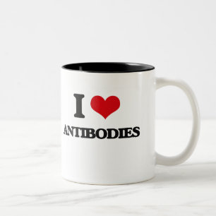 Tasse 2 Couleurs J'aime des anticorps