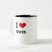 Tasse 2 Couleurs J'aime des betteraves (Devant gauche)