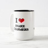 Tasse 2 Couleurs J'aime des charmeurs de serpent (Devant gauche)