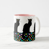 Tasse 2 Couleurs J'aime des chats (Devant droit)
