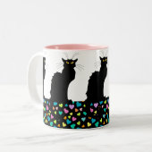 Tasse 2 Couleurs J'aime des chats (Devant gauche)
