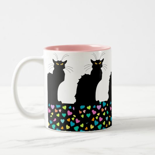 Tasse 2 Couleurs J'aime des chats (Gauche)