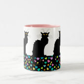 Tasse 2 Couleurs J'aime des chats (Centre)