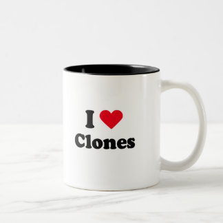 Tasse 2 Couleurs J'aime des clones