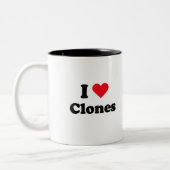 Tasse 2 Couleurs J'aime des clones (Gauche)