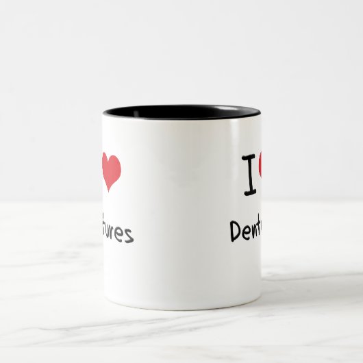 Tasse 2 Couleurs J'aime des dentiers (Centre)