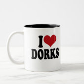 Tasse 2 Couleurs J'aime des dorks (Gauche)