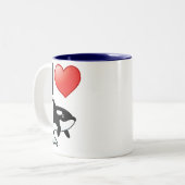 Tasse 2 Couleurs J'aime des orques (Devant gauche)