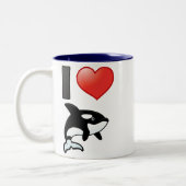 Tasse 2 Couleurs J'aime des orques (Gauche)