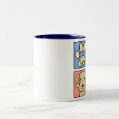 Tasse 2 Couleurs J'aime des terriers de Bedlington (Centre)
