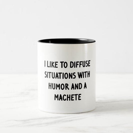 Tasse 2 Couleurs J'aime diffuser des situations (Centre)