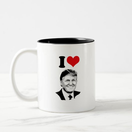 Tasse 2 Couleurs J'aime Donald Trump (Gauche)
