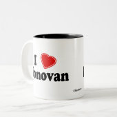 Tasse 2 Couleurs J'aime Donovan (Devant gauche)