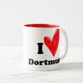 Tasse 2 Couleurs J'aime Dortmund (Devant droit)