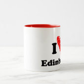Tasse 2 Couleurs J'aime Édimbourg (Centre)