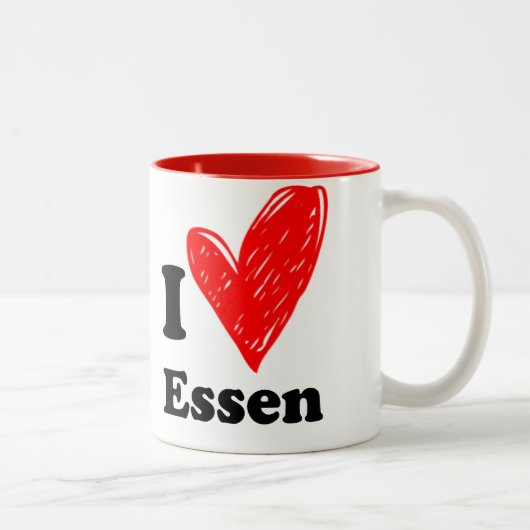 Tasse 2 Couleurs J'aime Essen (Droit)